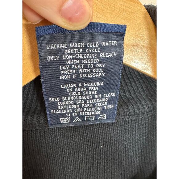 VTG 90s Y2K Rib Knit 3/4 Zip 100% Cotton Polo Jean Co Red Black White Medium - Picture 6 of 8